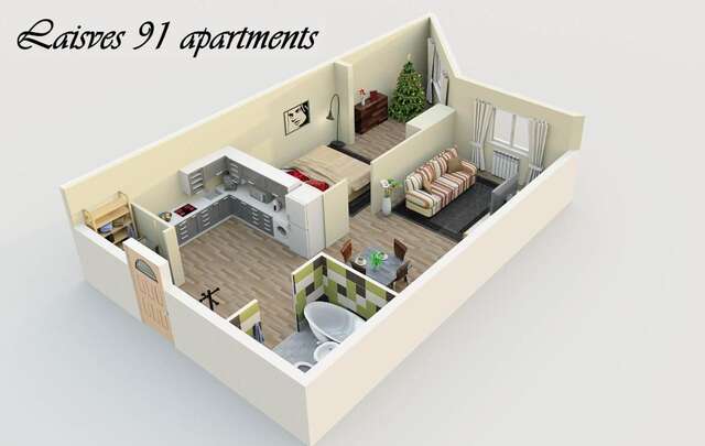 Апартаменты Laisves 91 apartaments Вильнюс-8